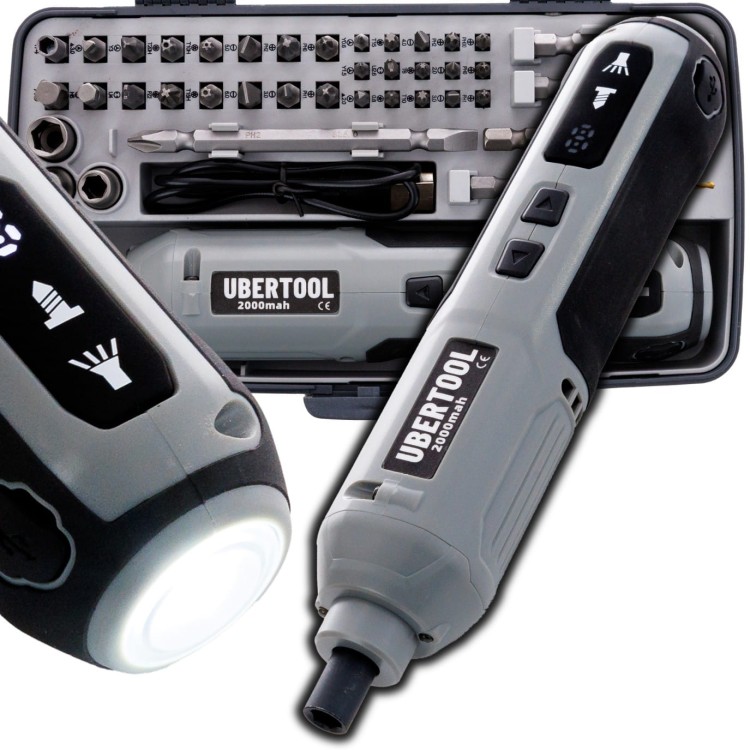 WKRĘTAK AKUMULATOROWY PRECYZYJNY ZESTAW 41 ELEMENTÓW USB LED LATARKA-1