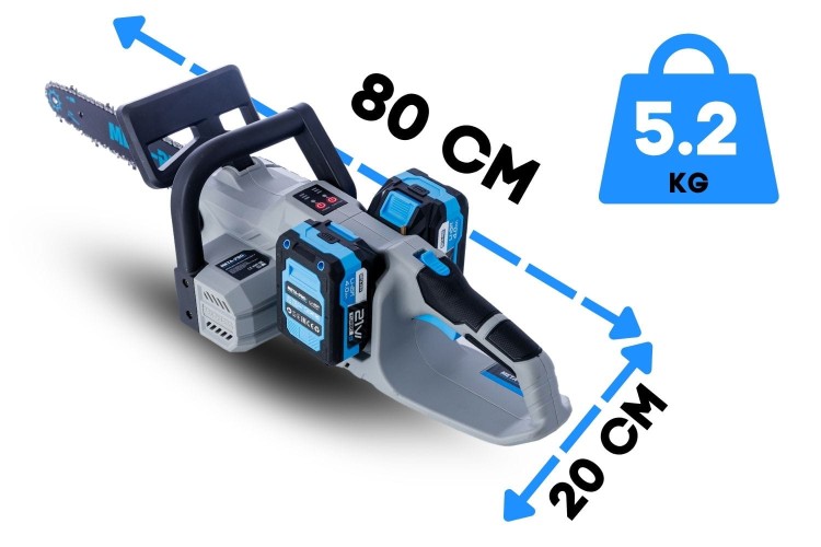 Piła łańcuchowa akumulatorowa bezszczotkowa 16" 1000w 2*4ah  -4