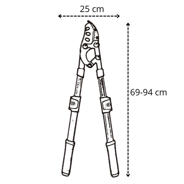 NOŻYCE TELESKOPOWE DO ŻYWOPŁOTU ZASIĘG 69-94 CM-2