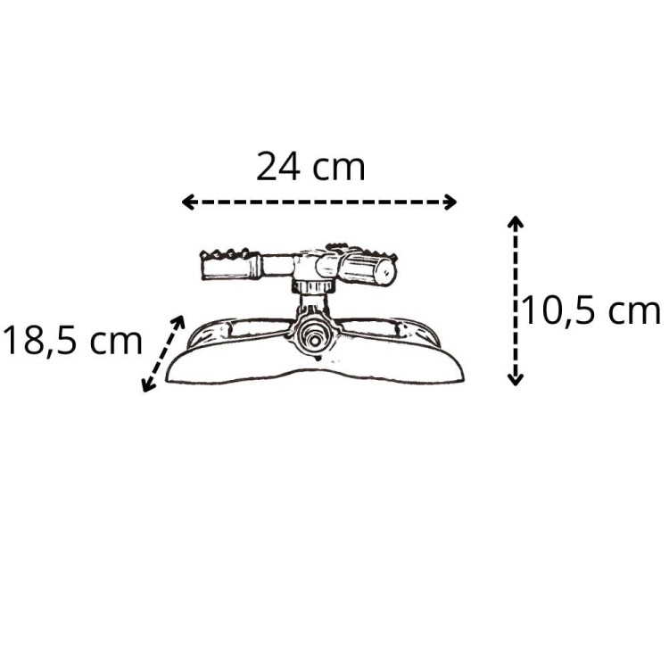 ZRASZACZ OGRODOWY OBROTOWY 3-RAMIENNY 24 CM-2