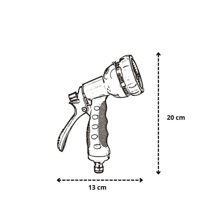 ZRASZAJĄCY PISTOLET 8 FUNKCJI 3 ZŁĄCZKI ZESTAW-2