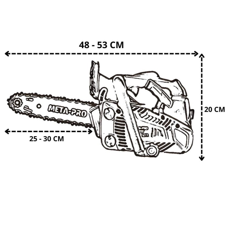 Piła Pilarka Spalinowa Regulowana 25.4 Cc 750W 25,5-30 CM-7