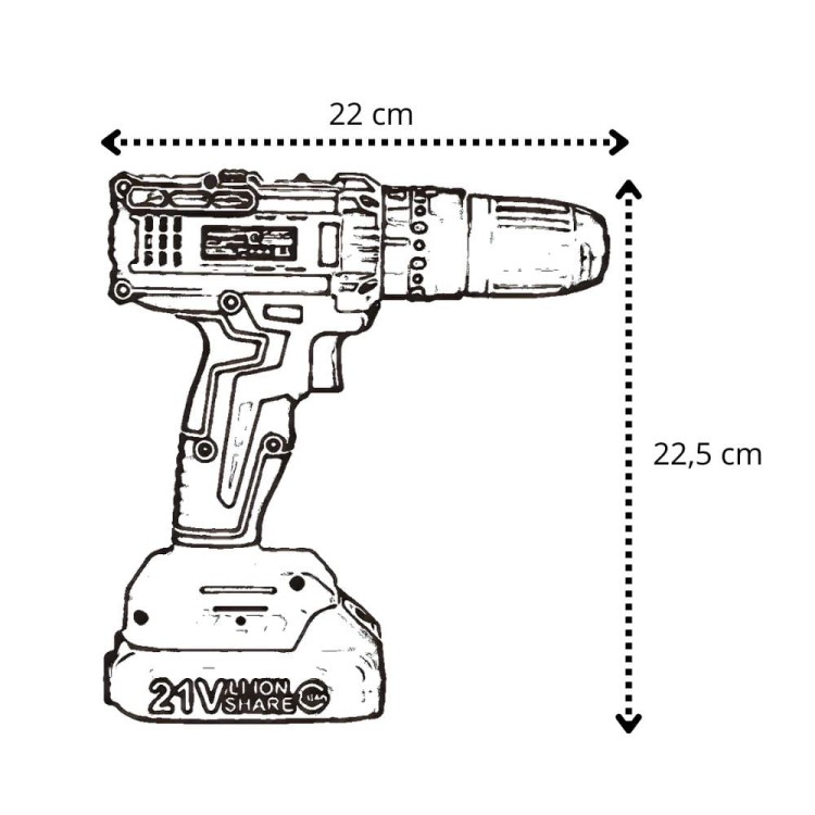 Wkrętarka Akumulatorowa 21V 2.0Ah-10