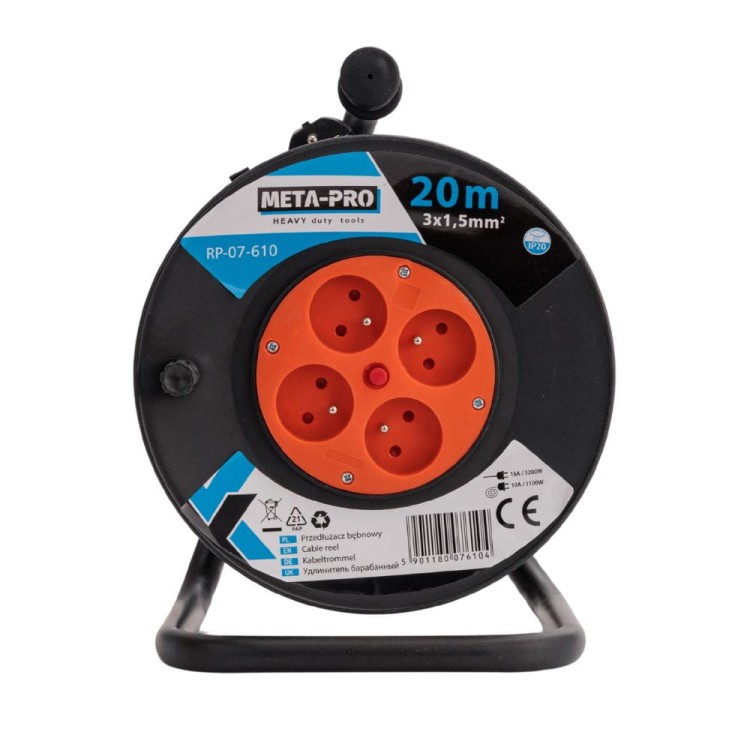 PRZEDŁUŻACZ BĘBNOWY 20M 3x1,5mm²-3