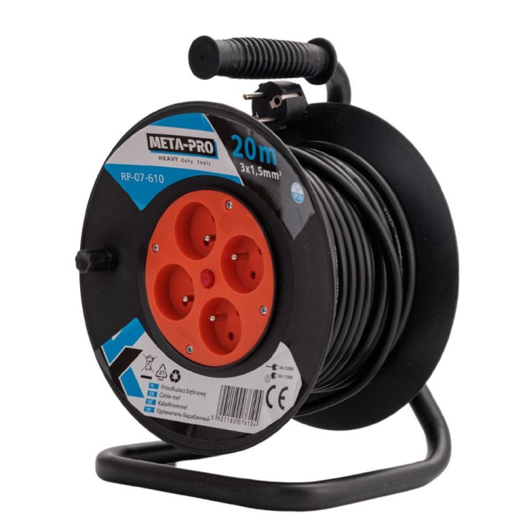 PRZEDŁUŻACZ BĘBNOWY 20M 3x1,5mm²-5