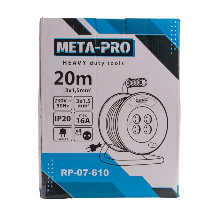 PRZEDŁUŻACZ BĘBNOWY 20M 3x1,5mm²-10