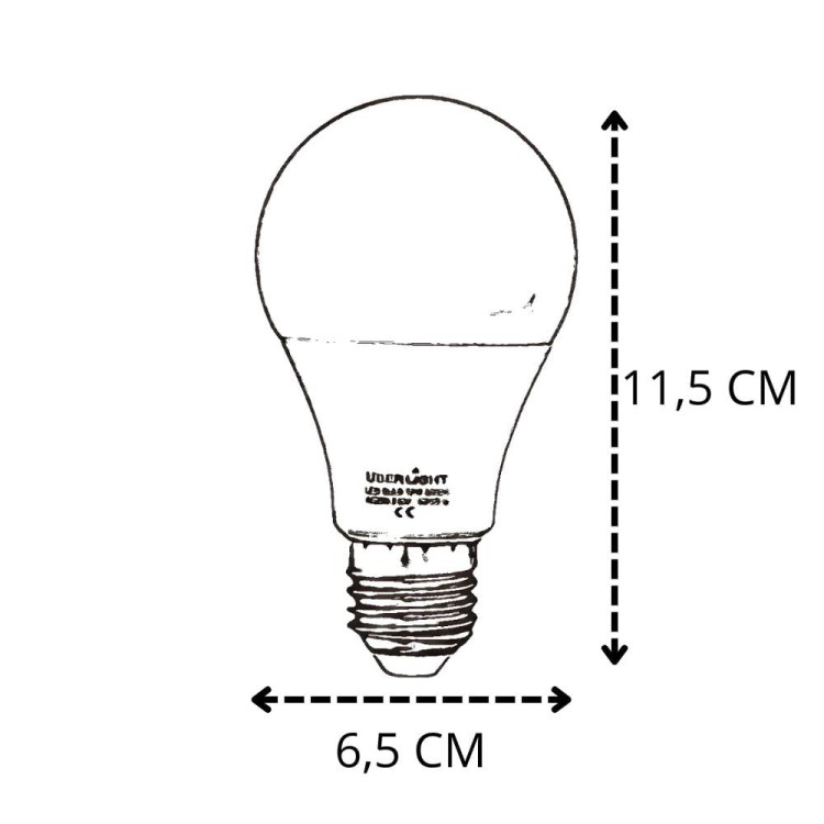ŻARÓWKA LED – 12W / 1080 LM (BARWA CIEPŁA 3000K)-2