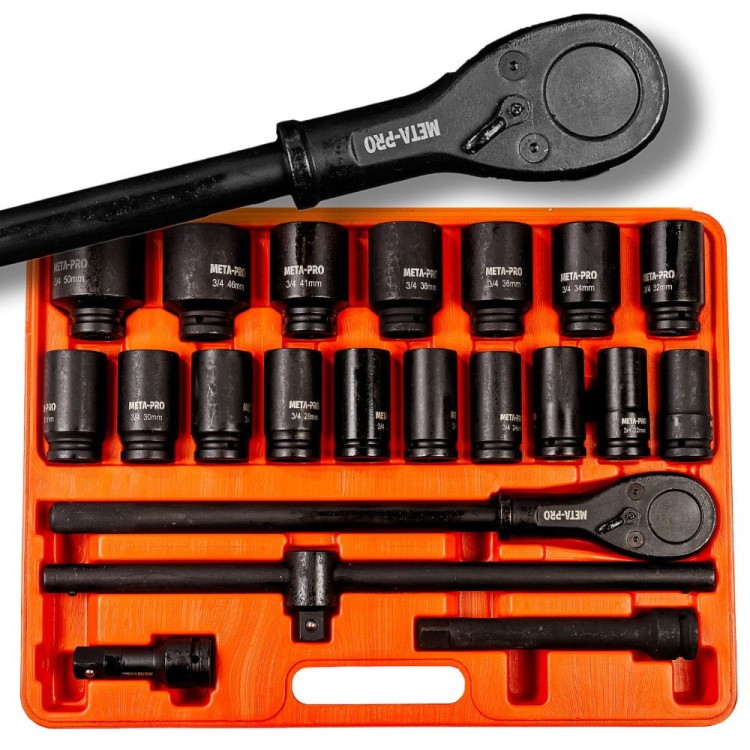 Zestaw nasadek pneumatycznych kluczy zestaw 21szt. 3/4'-1