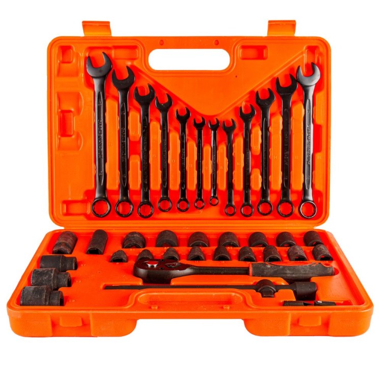 Zestaw nasadek pneumatycznych komplet kluczy zestaw 37 el. 1/2'-1