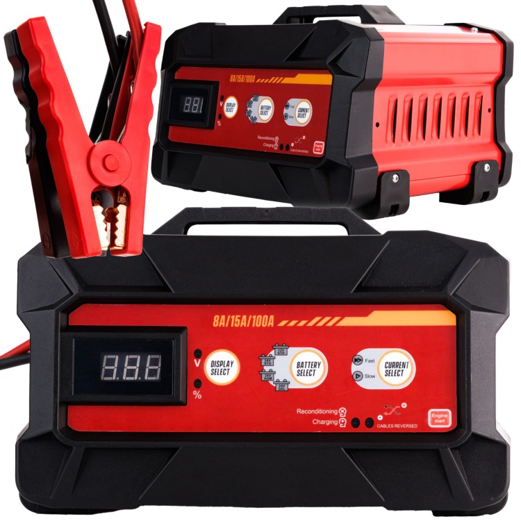 PROSTOWNIK ŁADOWARKA DO AKUMULATORÓW 8A / 15A / 100A AGM GEL -1