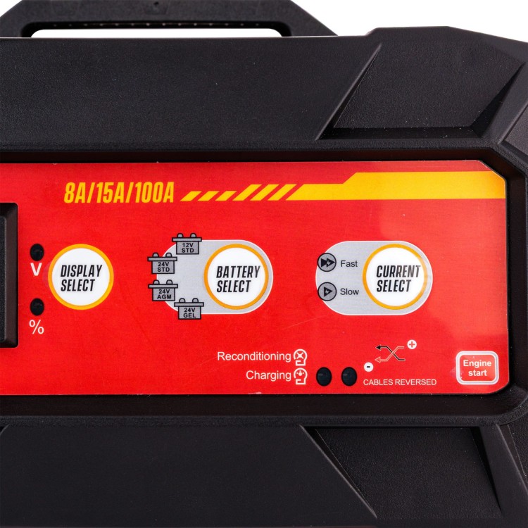 PROSTOWNIK ŁADOWARKA DO AKUMULATORÓW 8A / 15A / 100A AGM GEL -11