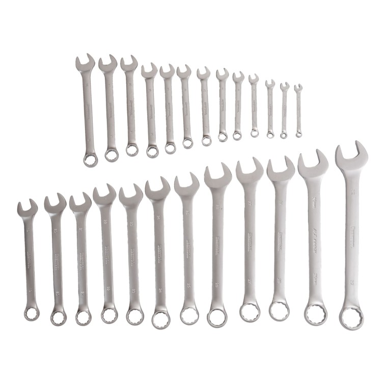 zestaw kluczy płasko-oczkowych 25el.-2