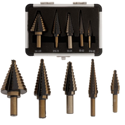 Wiertło stopowe stożkowe 5 el. -1