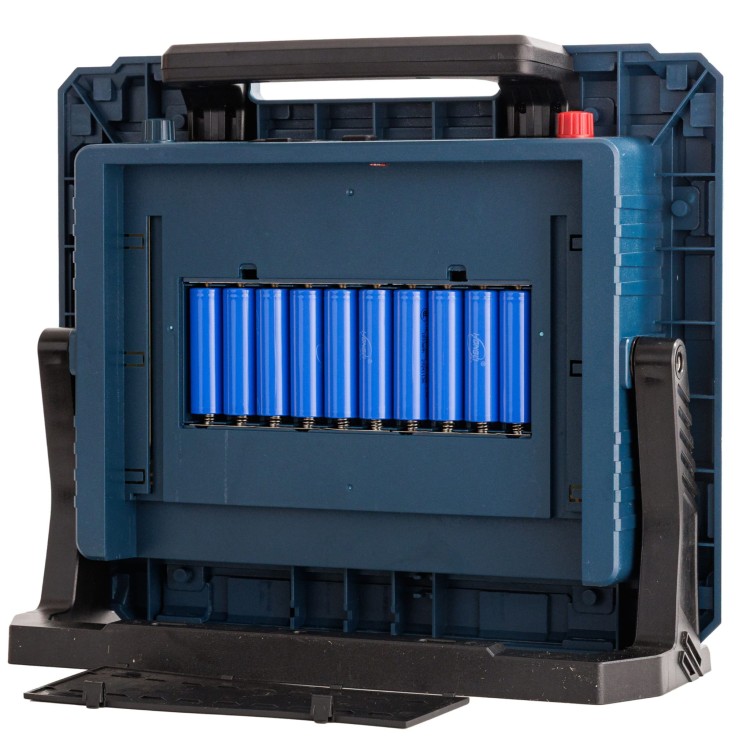 LAMPA SOLARNA ROBOCZA PRZENOŚNA LED 800W 10X AKUMULATOR 18650 POWERBANK-6