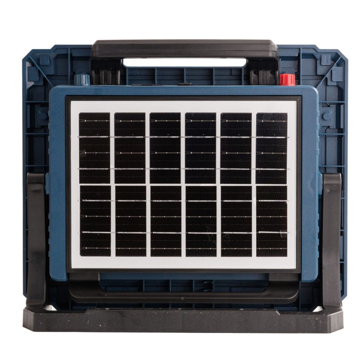 LAMPA SOLARNA ROBOCZA PRZENOŚNA LED 800W 10X AKUMULATOR 18650 POWERBANK-8