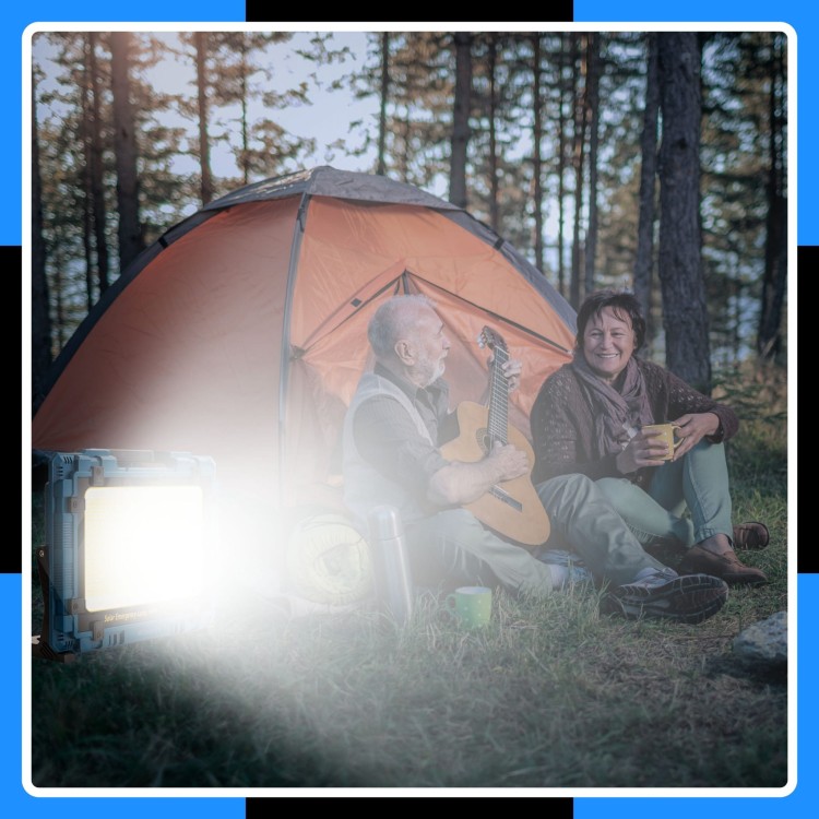 LAMPA SOLARNA ROBOCZA PRZENOŚNA LED 800W 10X AKUMULATOR 18650 POWERBANK-12