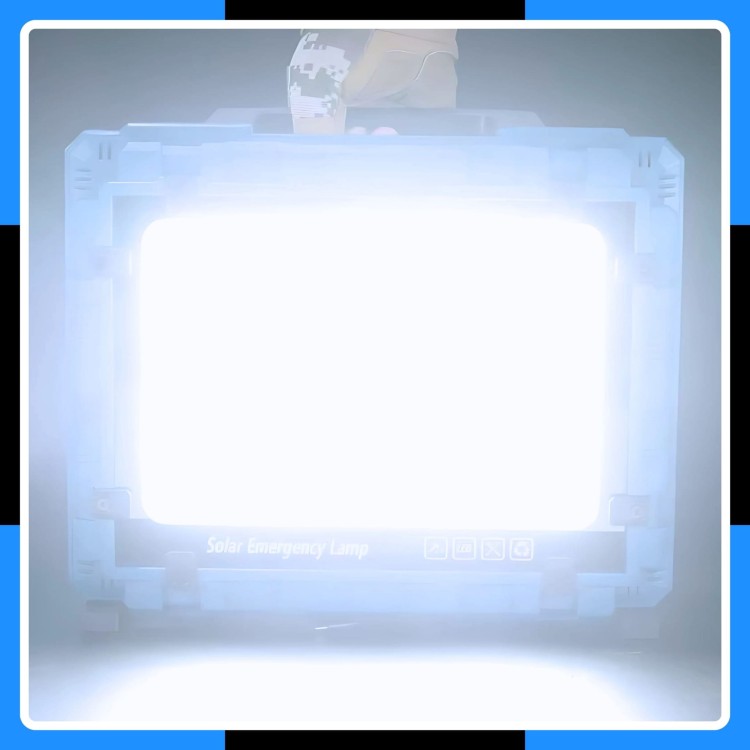 LAMPA SOLARNA ROBOCZA PRZENOŚNA LED 800W 10X AKUMULATOR 18650 POWERBANK-15