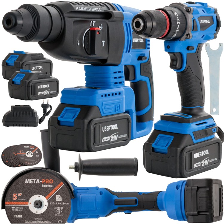 Wkrętarka 21v szlifierka młoto-wiertarka zestaw narzędzi akumulatorowych -1