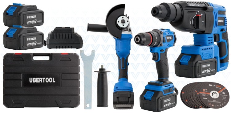 Wkrętarka 21v szlifierka młoto-wiertarka zestaw narzędzi akumulatorowych -3