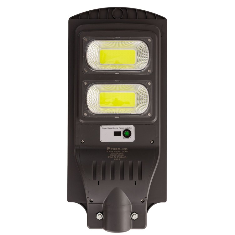 LAMPA ULICZNA LATARNIA SOLARNA LED 60W 5000lm Z CZUJNIKIEM RUCHU ZMIERZCHU + PILOT-2