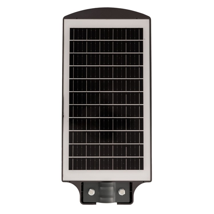 LAMPA ULICZNA LATARNIA SOLARNA LED 60W 5000lm Z CZUJNIKIEM RUCHU ZMIERZCHU + PILOT-3