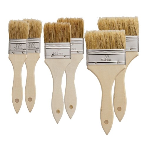 zestaw pędzli malarskich płaskie -1