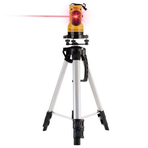 Poziomica laserowa krzyżowa samopoziomująca + statyw -1