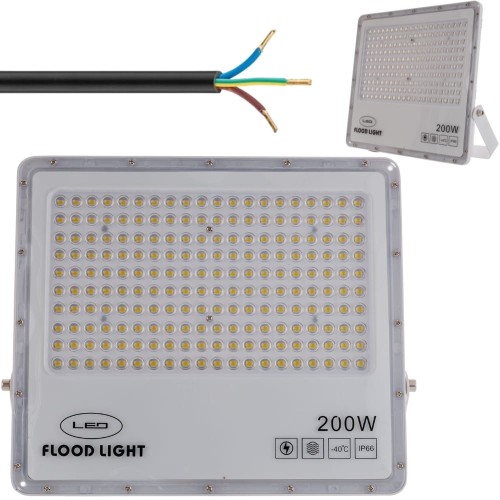 NAŚWIETLACZ HALOGEN LED 200W MOCNY 18000LM IP66 230V-1
