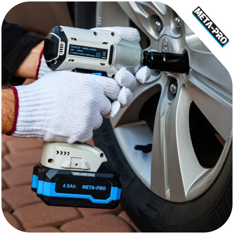 KLUCZ UDAROWY BEZSZCZOTKOWY WKRĘTARKA 3W1 750NM ZESTAW 2x AKU 4.0AH 20V-3