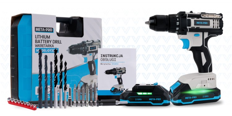 Wiertarko wkrętarka akumulatorowa udarowa 20v 30nm -8