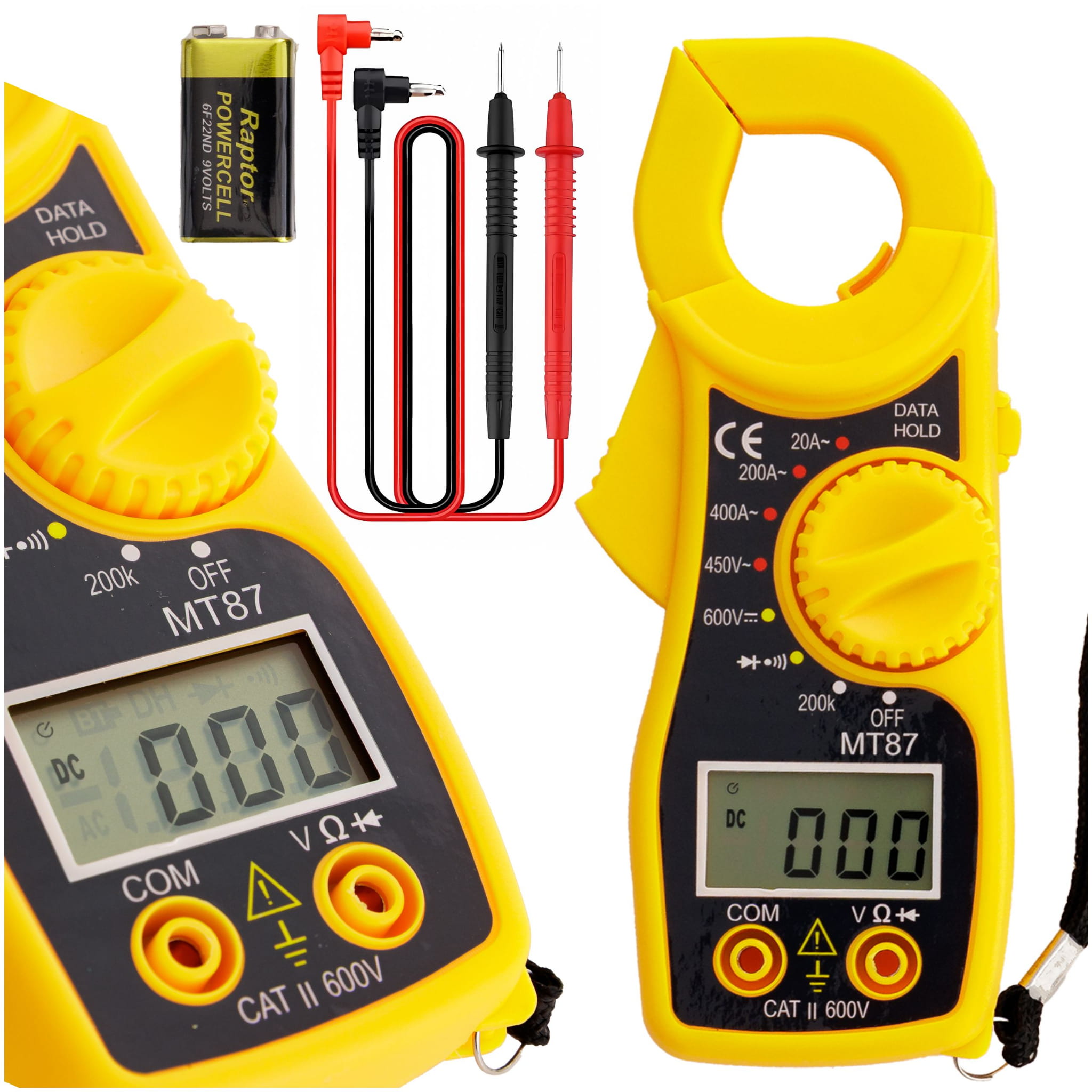 MIERNIK CĘGOWY MULTIMETR CYFROWY400A AC -1