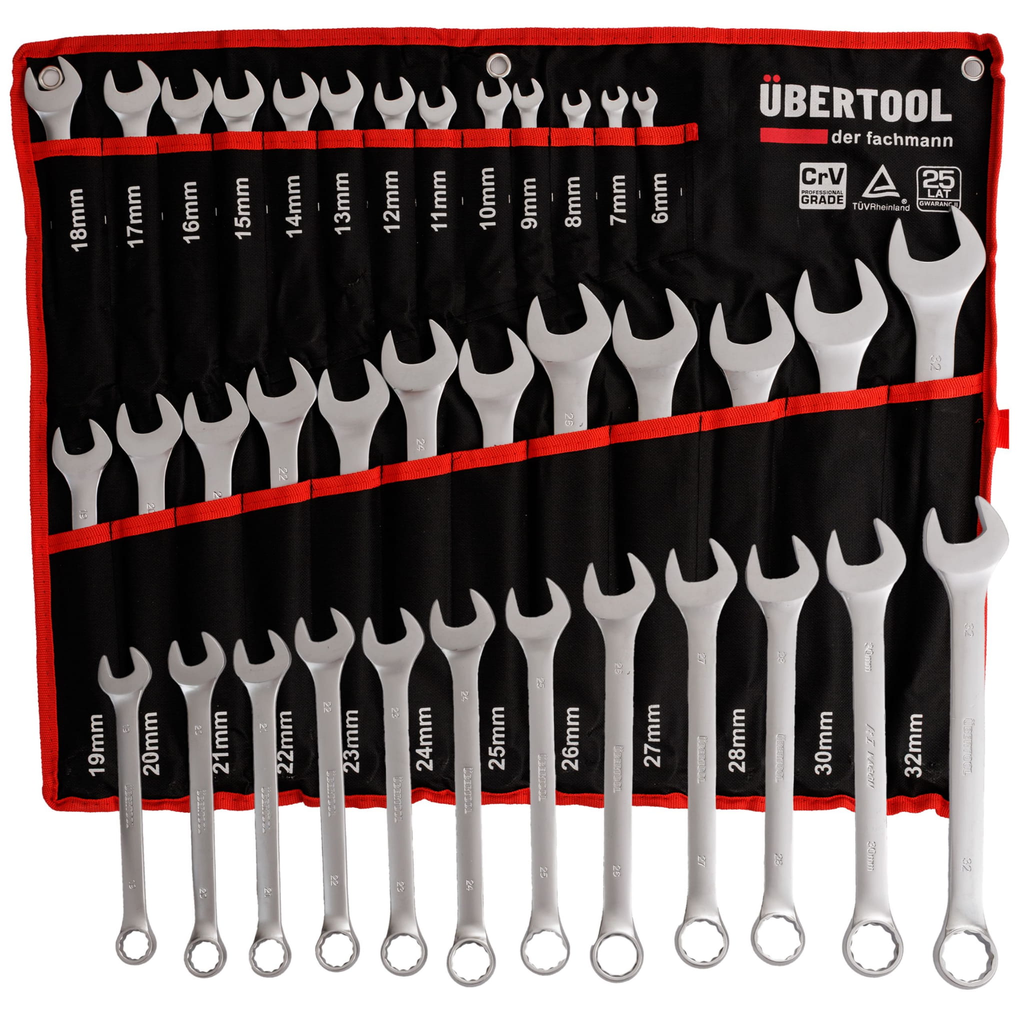 zestaw kluczy płasko-oczkowych 25el. -1